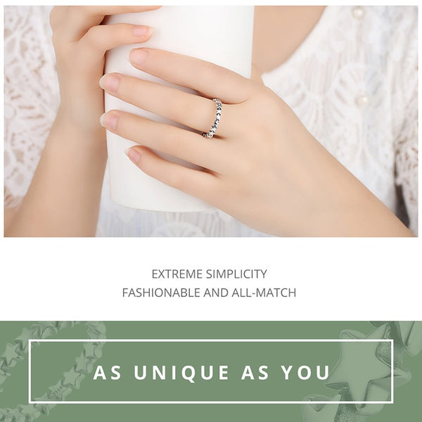 HOT SALE Silver 925 Stackable Finger Ring For Women Wedding 100% 925 Sterling Silver Jewelry 2019 HOT SELL