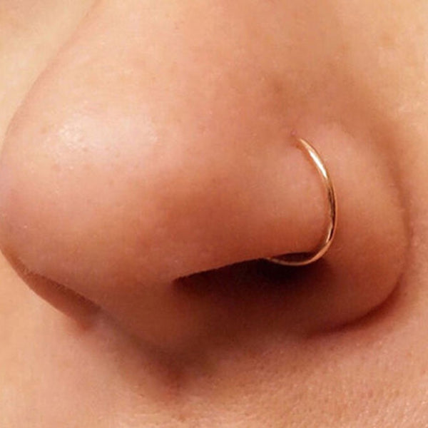 Stainless Steel Seamless Segment Rings Nose Hoops Ear Piercing Tragus Nose Rings Ear Cartiliage Tragus Sexy Body Jewelry