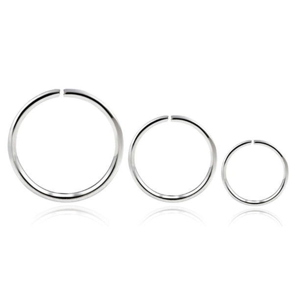 Stainless Steel Seamless Segment Rings Nose Hoops Ear Piercing Tragus Nose Rings Ear Cartiliage Tragus Sexy Body Jewelry