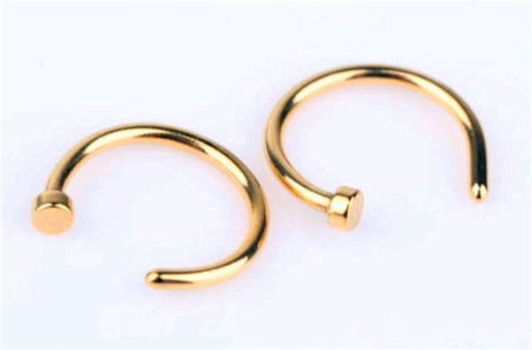 2018 New Medical Titanium Punk Clip on Fake Piercing Body Nose Lip Rings Unisex Nose Ring Women Septum Piercing Jewelry