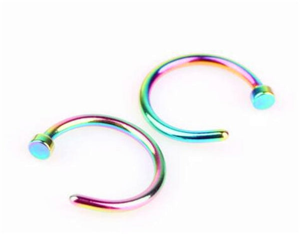 2018 New Medical Titanium Punk Clip on Fake Piercing Body Nose Lip Rings Unisex Nose Ring Women Septum Piercing Jewelry