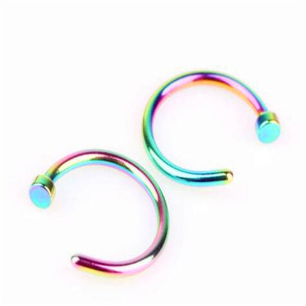 2018 New Medical Titanium Punk Clip on Fake Piercing Body Nose Lip Rings Unisex Nose Ring Women Septum Piercing Jewelry