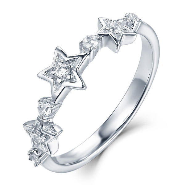 Huitan Oval Finger Ring Band Dazzling Brilliant CZ Stone Four Prong Setting Classic Wedding Anniversary Gift For Wife&Girlfriend