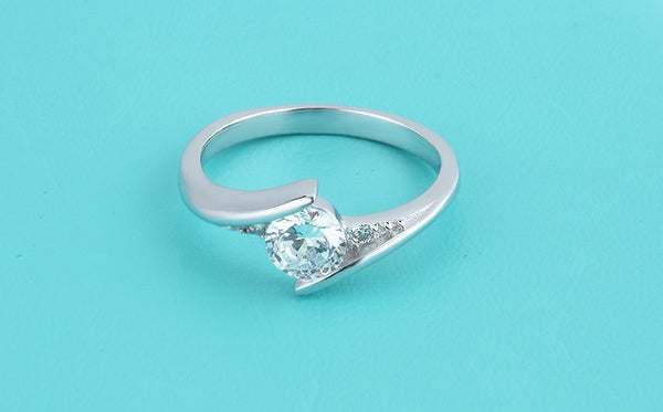 Cute Female Small Stone Ring 925 Silver Wedding Jewelry Promise Engagement Rings For Women 2019 Valentine's Day Gifts