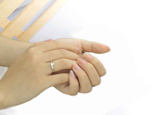 Cute Female Small Stone Ring 925 Silver Wedding Jewelry Promise Engagement Rings For Women 2019 Valentine's Day Gifts