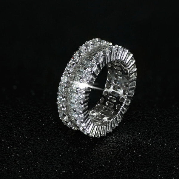 925 sterling silver wedding band eternity ring for women big gift for ladies love wholesale