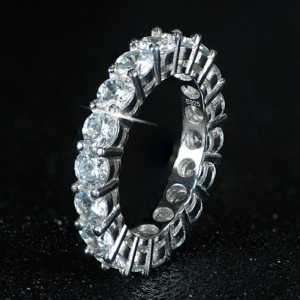 925 sterling silver wedding band eternity ring for women big gift for ladies love wholesale
