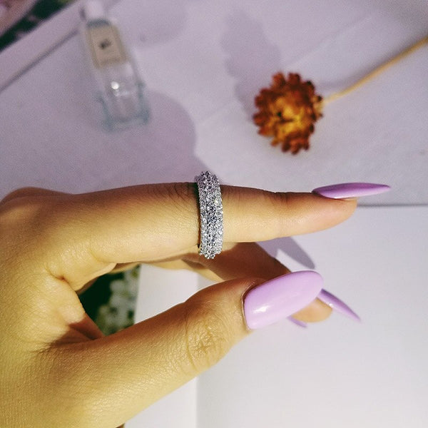 925 sterling silver wedding band eternity ring for women big gift for ladies love wholesale