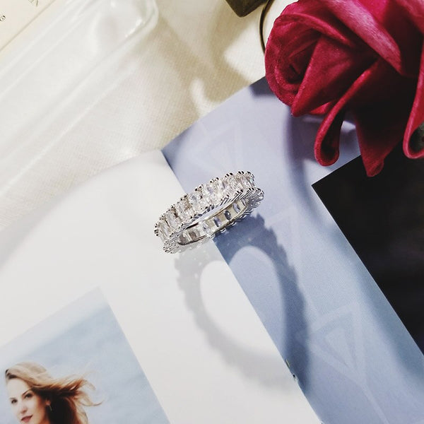 925 sterling silver wedding band eternity ring for women big gift for ladies love wholesale