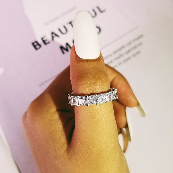 925 sterling silver wedding band eternity ring for women big gift for ladies love wholesale