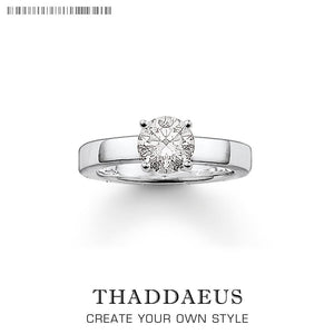 White Zirconia Ring,Thomas Style Glam Fashion Jewerly For Women,2017 Ts Gift In 925 Sterling Silver,Super Deals