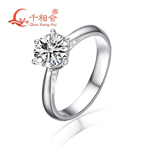 925 Sterling Silver Rings with  6.5mm  round shape best qaulity cubic zirconia stone for  Women Party Jewelry