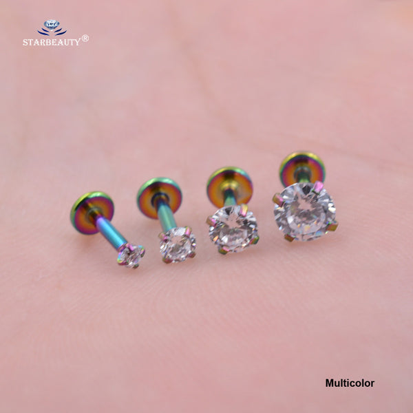 Top 4 pcs/lot 1.2x6mm Bright Bijoux Nose Piercing Labret Lip Ring Nostril Piercing Oreja Pircing Tragus Piercing Helix Nose Ring