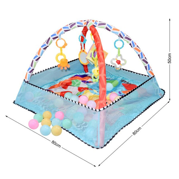 Baby Activity Gym Crawling Game Activities Play Mat Multifunction Fence Infant Fitness Frame with Ball Baby Surface Activity Toy