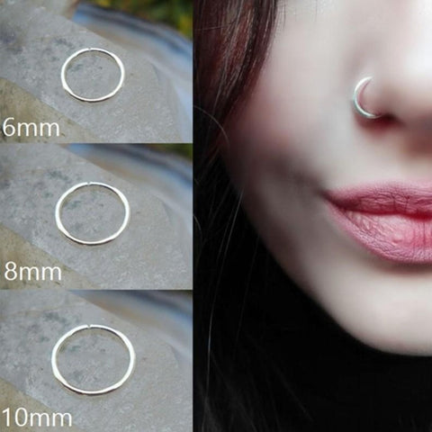 Stainless Steel Seamless Segment Rings Nose Hoops Ear Piercing Tragus Nose Rings Ear Cartiliage Tragus Sexy Body Jewelry