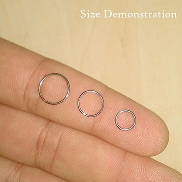 Stainless Steel Seamless Segment Rings Nose Hoops Ear Piercing Tragus Nose Rings Ear Cartiliage Tragus Sexy Body Jewelry