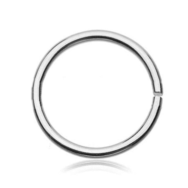 Stainless Steel Seamless Segment Rings Nose Hoops Ear Piercing Tragus Nose Rings Ear Cartiliage Tragus Sexy Body Jewelry
